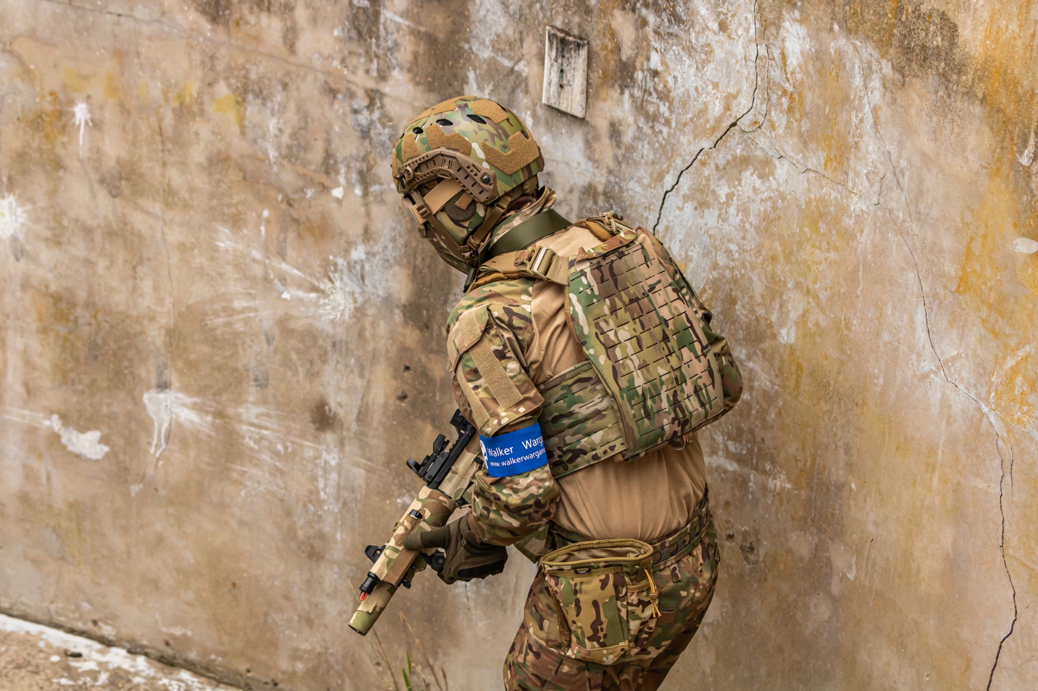 Airsoft player in action